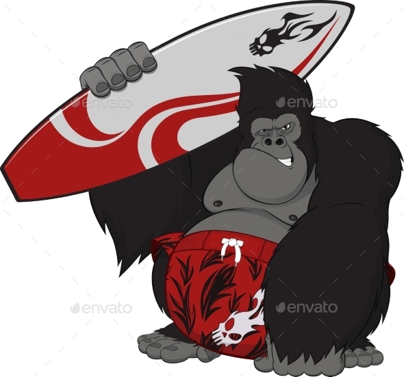 Monkey Surfer (Animals)