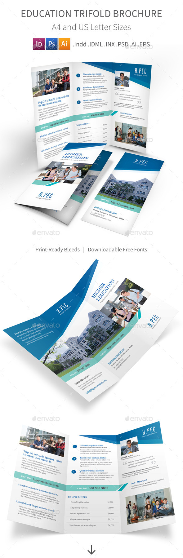GraphicRiver Education Trifold Brochure 10397956 GraphicRiver Education Trifold Brochure 10397956