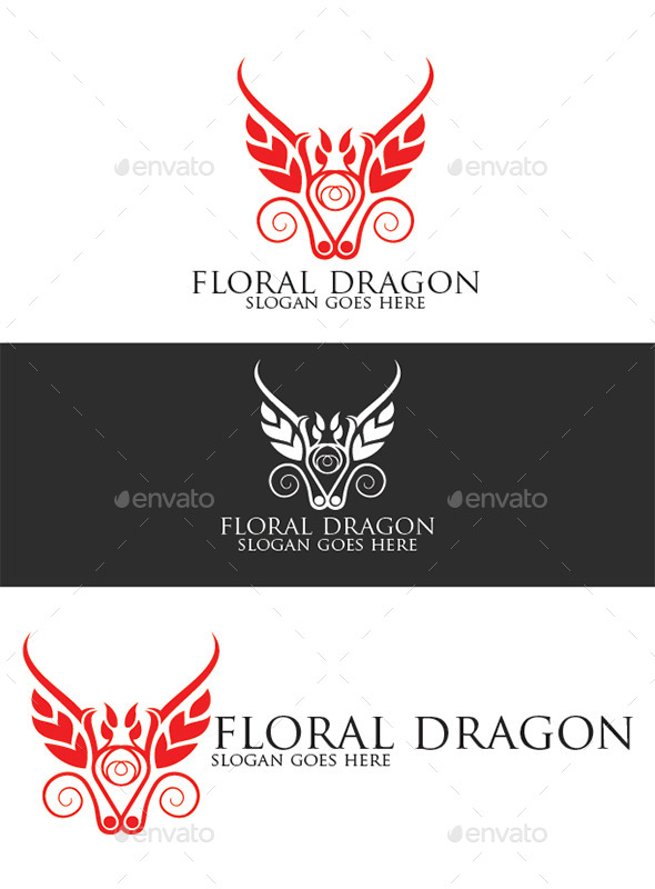 GraphicRiver Floral Dragon Logo Template 10398671 GraphicRiver Floral Dragon Logo Template 10398671