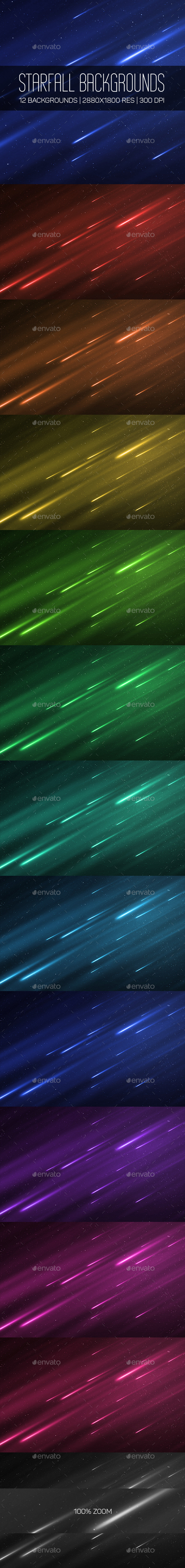GraphicRiver Starfall Backgrounds 10399299 GraphicRiver Starfall Backgrounds 10399299