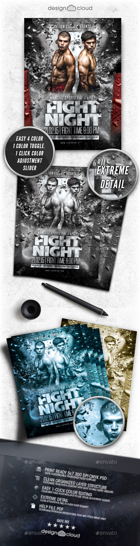 MMA Fight Flyer Template Vol. 1 (Sports)