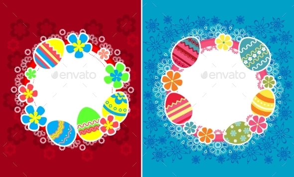 GraphicRiver Decorative Easter Frames 10400080 GraphicRiver Decorative Easter Frames 10400080