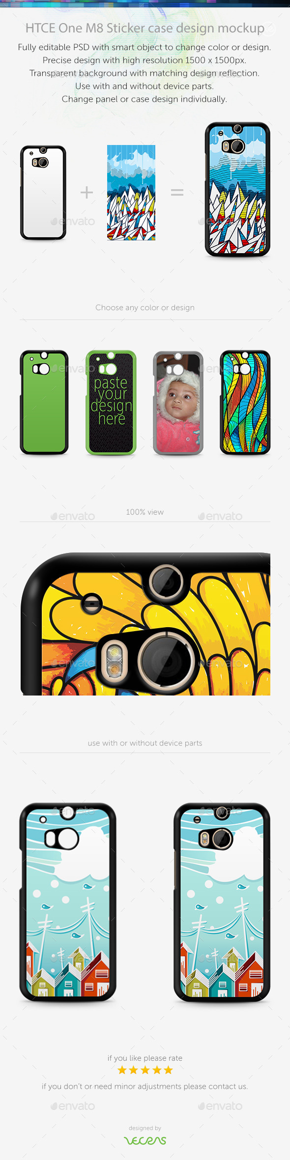 GraphicRiver HTCE One M8 Sticker Case Design Mockup 10401363 GraphicRiver HTCE One M8 Sticker Case Design Mockup 10401363