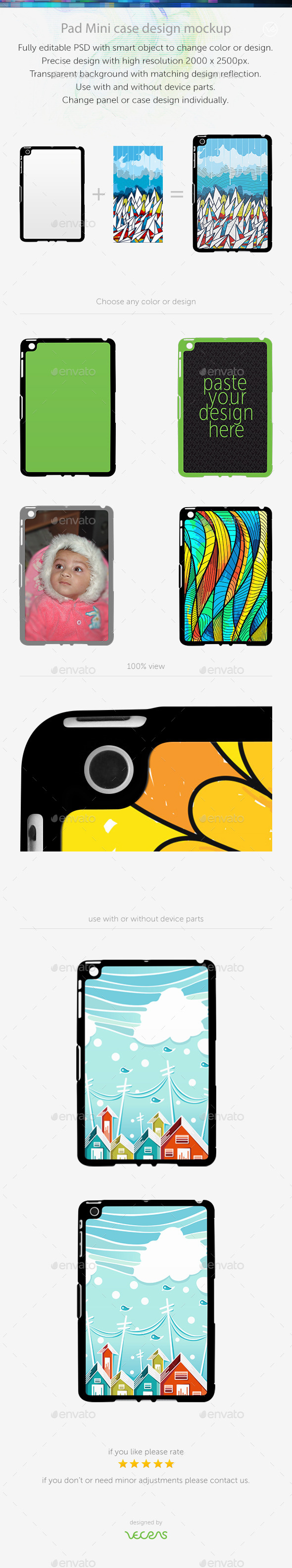 GraphicRiver Pad Mini Sticker Case Design Mockup 10401931 GraphicRiver Pad Mini Sticker Case Design Mockup 10401931
