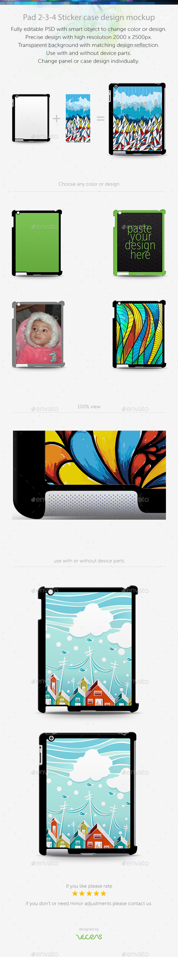 GraphicRiver Pad 2-3-4 Sticker Case Design Mockup 10401946 GraphicRiver Pad 2-3-4 Sticker Case Design Mockup 10401946