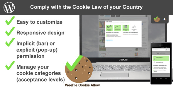 CodeCanyon WeePie Cookie Allow EU Cookie Law Compliance Plugin 10342528