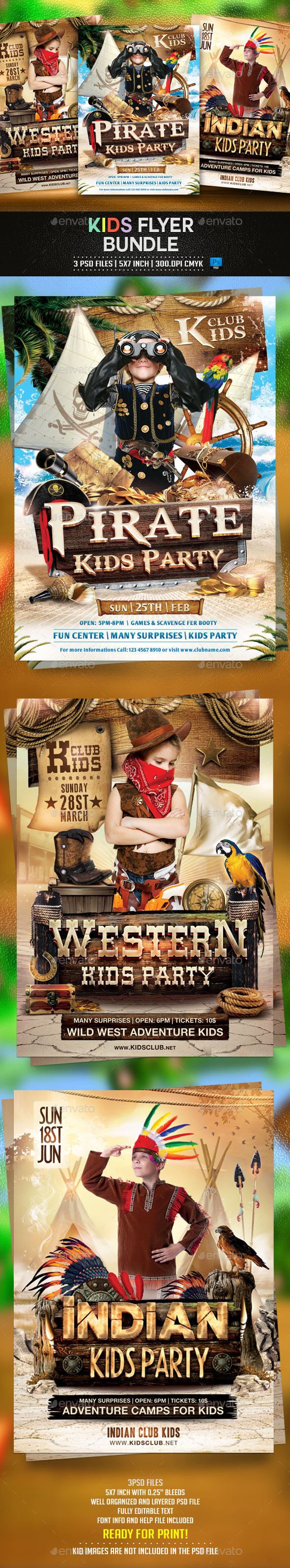 GraphicRiver Kids Flyer Bundle 10402763 GraphicRiver Kids Flyer Bundle 10402763
