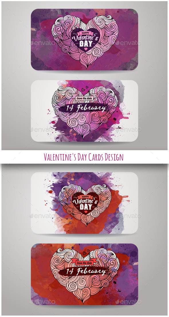 GraphicRiver Valentine s Day Cards Design 10402983 GraphicRiver Valentine s Day Cards Design 10402983