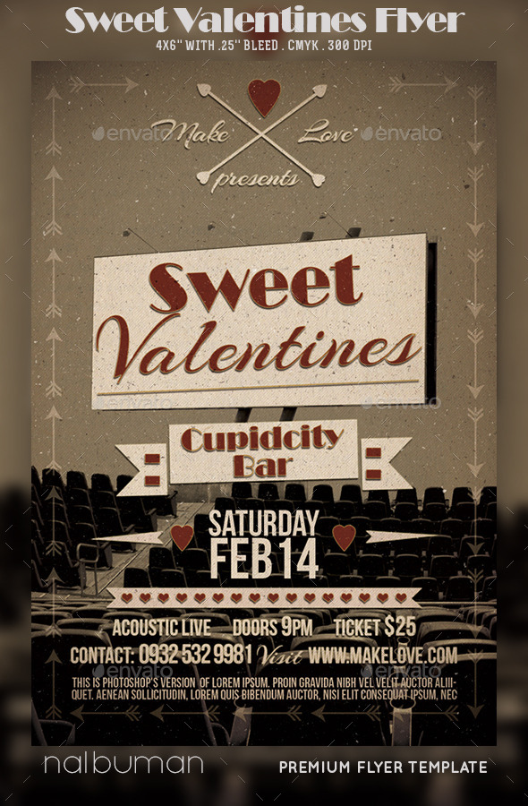 GraphicRiver Sweet Valentines Flyers 10336528 GraphicRiver Sweet Valentines Flyers 10336528