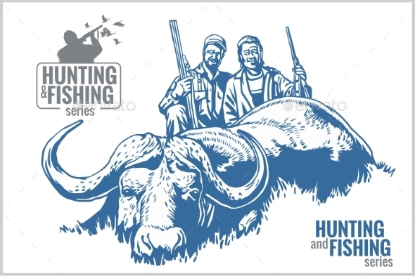GraphicRiver Hunting and Fishing Vintage Emblem 10404030 GraphicRiver Hunting and Fishing Vintage Emblem 10404030