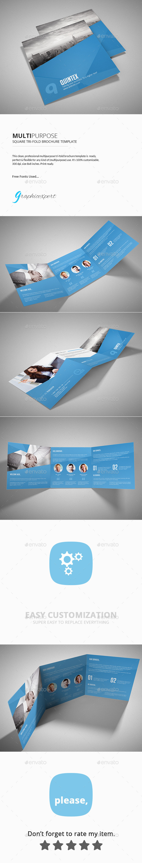 GraphicRiver Square Tri-Fold Brochure Multipurpose 10405249 GraphicRiver Square Tri-Fold Brochure Multipurpose 10405249