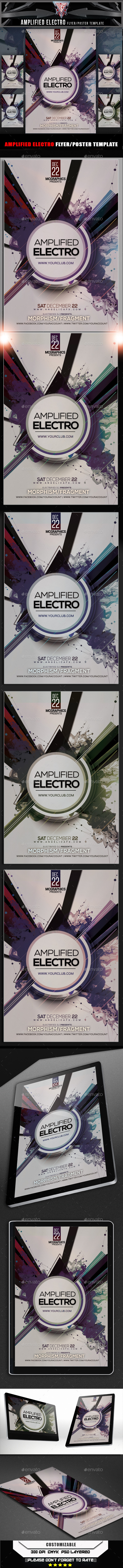 GraphicRiver Amplified Electro Flyer Template 10406236 GraphicRiver Amplified Electro Flyer Template 10406236