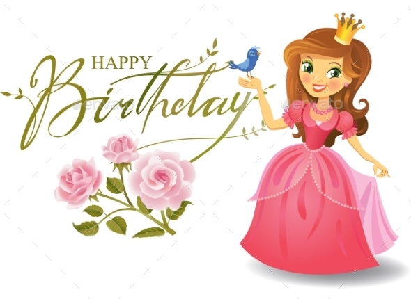 Happy Birthday Princess Greeting Card (Birthdays)