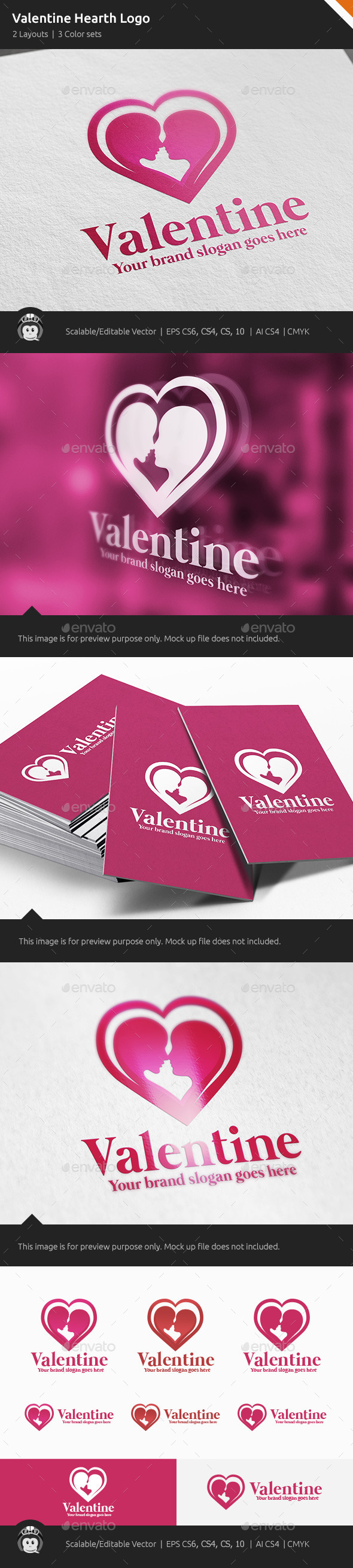 GraphicRiver Valentine Hearth Logo 10407573 GraphicRiver Valentine Hearth Logo 10407573
