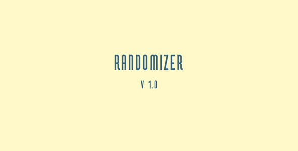 Randomizer v1.0 Randomizer v1.0