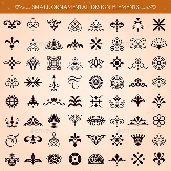 Small Ornamental Design Elements (Flourishes / Swirls)