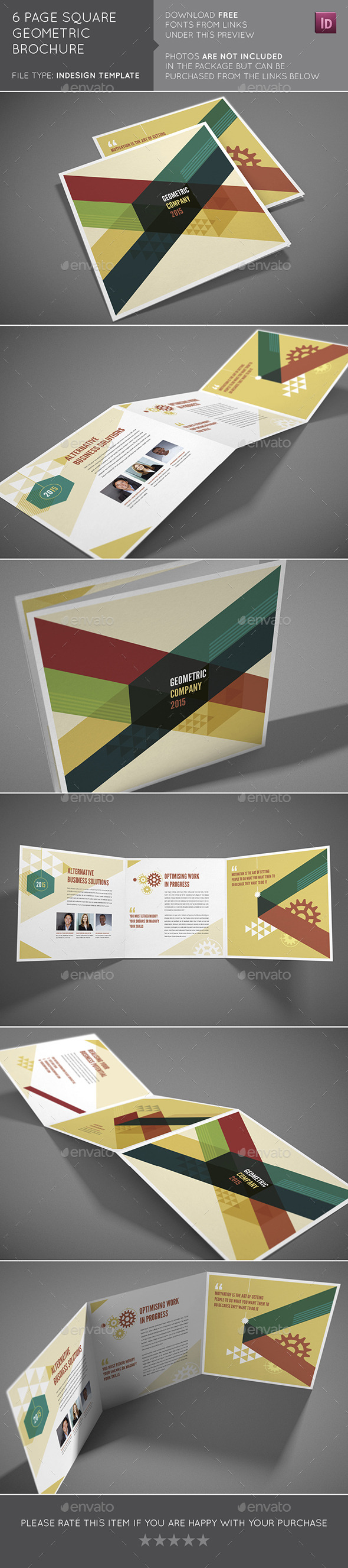 6 Page Square Geometric Brochure 6 Page Square Geometric Brochure