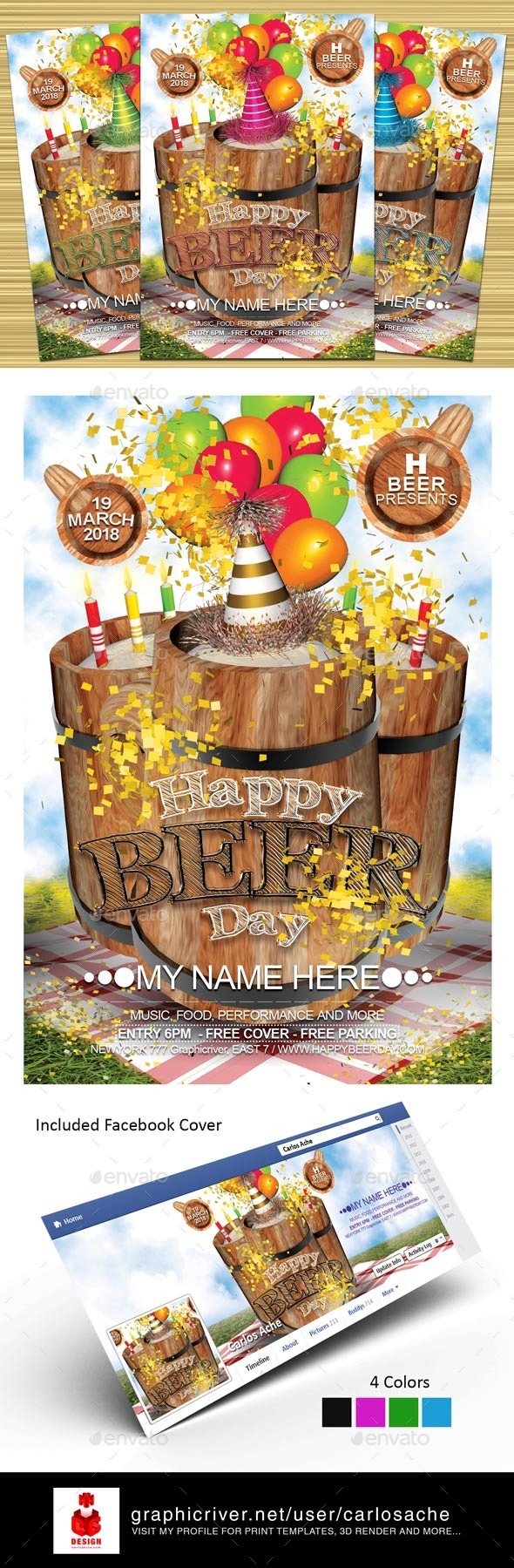 GraphicRiver Happy Beer Day Flyer Template 10410971 GraphicRiver Happy Beer Day Flyer Template 10410971