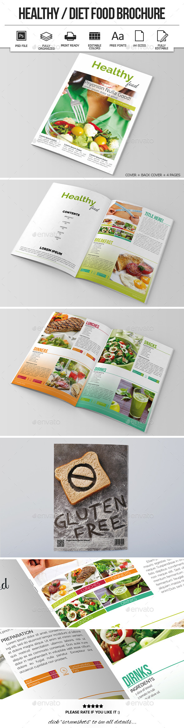 GraphicRiver Healthy Diet Food Brochure Template 10411001 GraphicRiver Healthy Diet Food Brochure Template 10411001