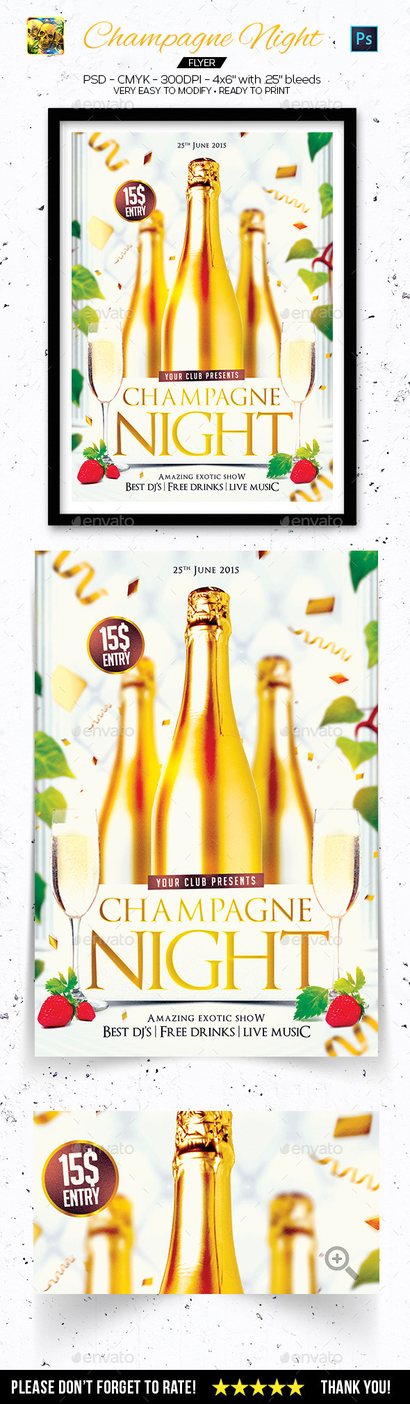 GraphicRiver Champagne Night Flyer 10411013 GraphicRiver Champagne Night Flyer 10411013