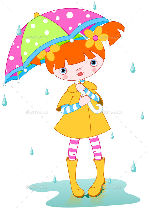 GraphicRiver Girl Under Rain 10411565 GraphicRiver Girl Under Rain 10411565