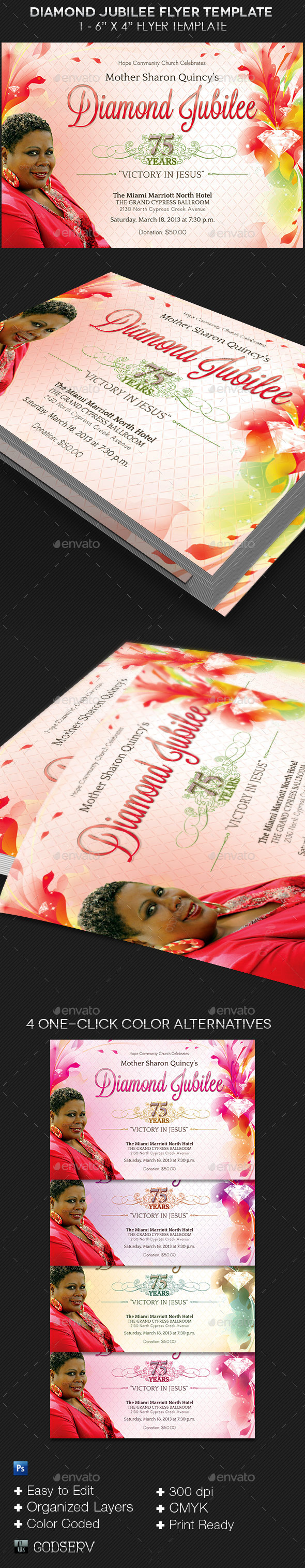 Diamond Jubilee Flyer Template