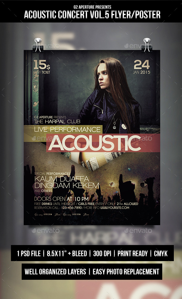 GraphicRiver Acoustic Concert Flyer Poster Vol.5 10412333 GraphicRiver Acoustic Concert Flyer Poster Vol.5 10412333