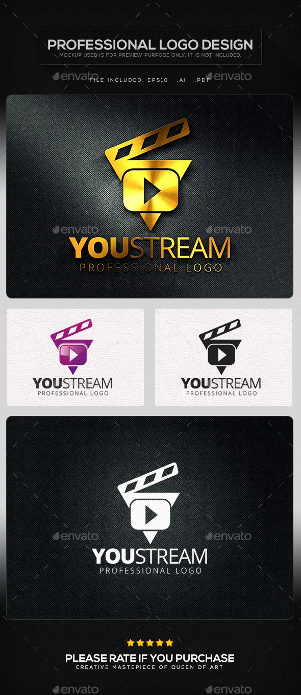 GraphicRiver You Stream V.2 Logo Template 10412817 GraphicRiver You Stream V.2 Logo Template 10412817