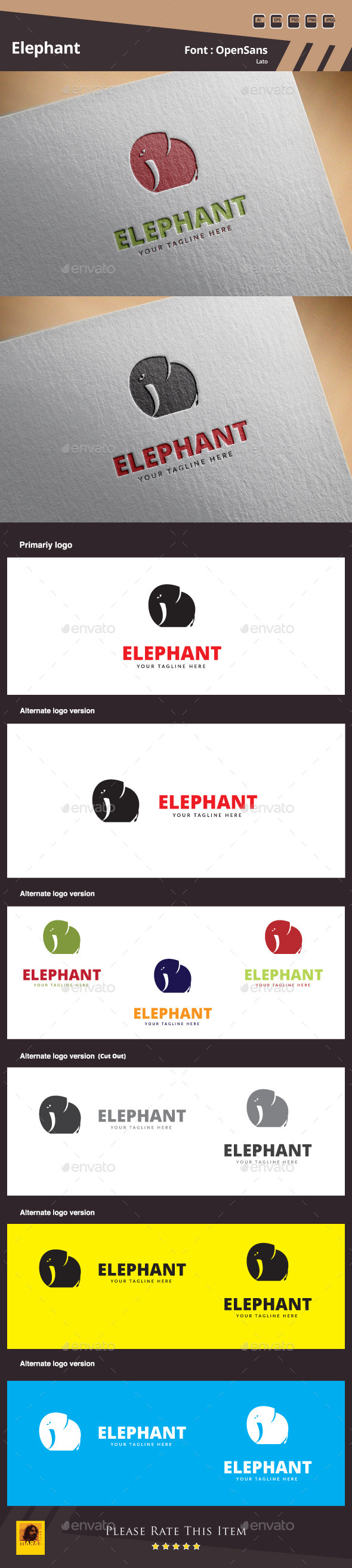 GraphicRiver Elephant Logo Template 10413658 GraphicRiver Elephant Logo Template 10413658