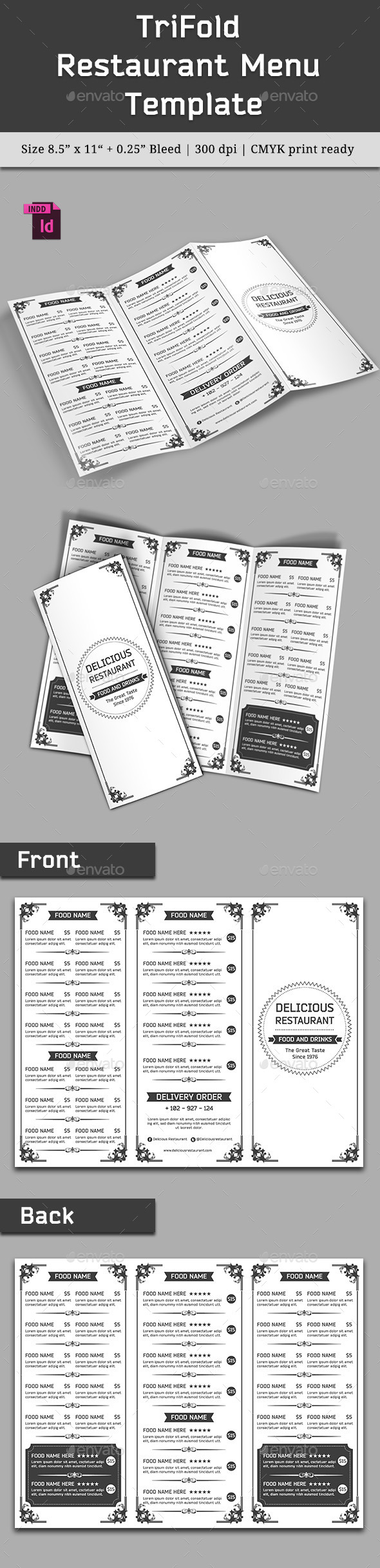GraphicRiver TriFold Restaurant Menu Template Vol 7 10413688 GraphicRiver TriFold Restaurant Menu Template Vol 7 10413688
