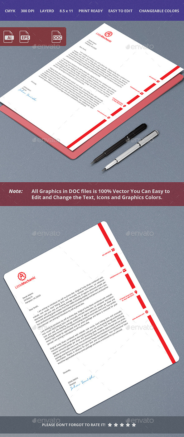 GraphicRiver Simple Letterhead Design 10414129 GraphicRiver Simple Letterhead Design 10414129