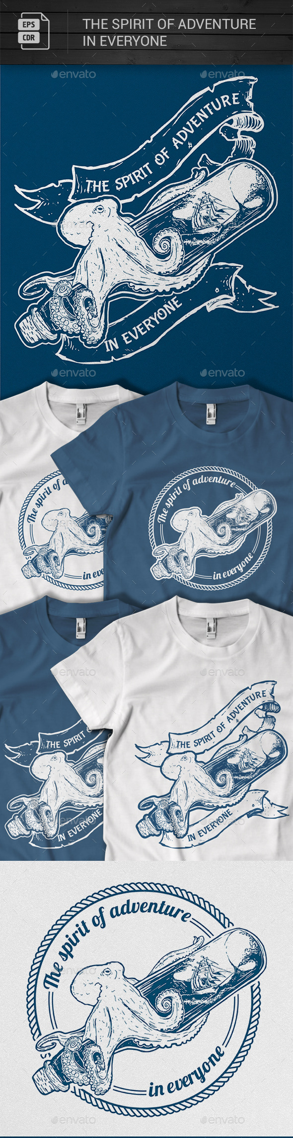 GraphicRiver Adventure Spirit T Shirt 10414143 GraphicRiver Adventure Spirit T Shirt 10414143