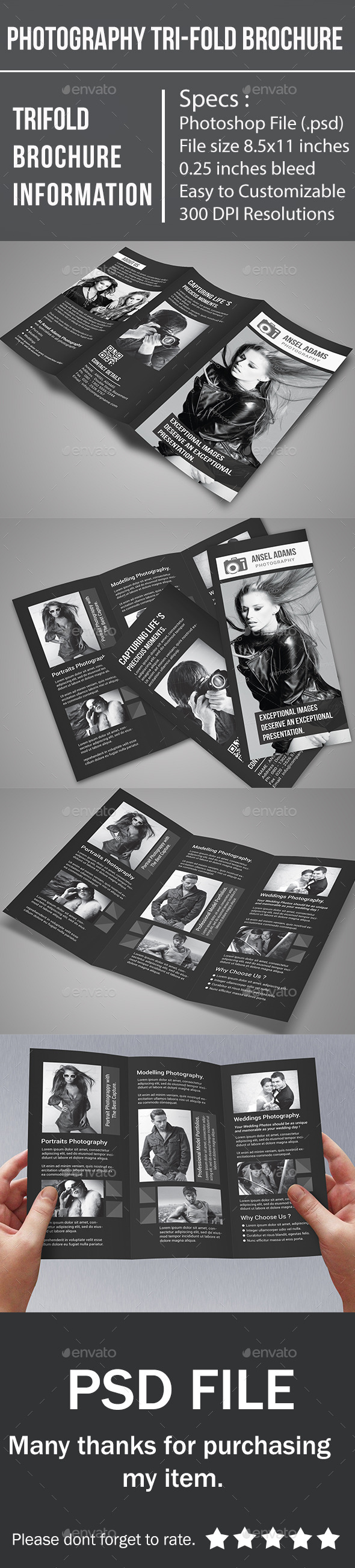 GraphicRiver Photography Tri-Fold Brochure 10414669 GraphicRiver Photography Tri-Fold Brochure 10414669