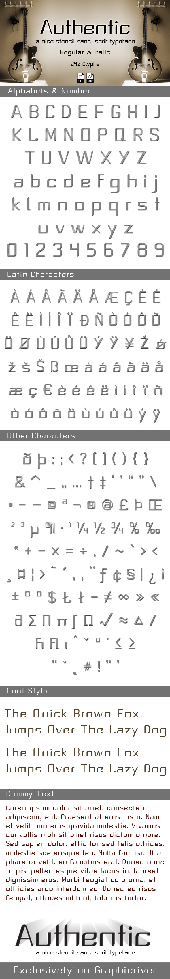 GraphicRiver Authentic typeface 10414822 GraphicRiver Authentic typeface 10414822