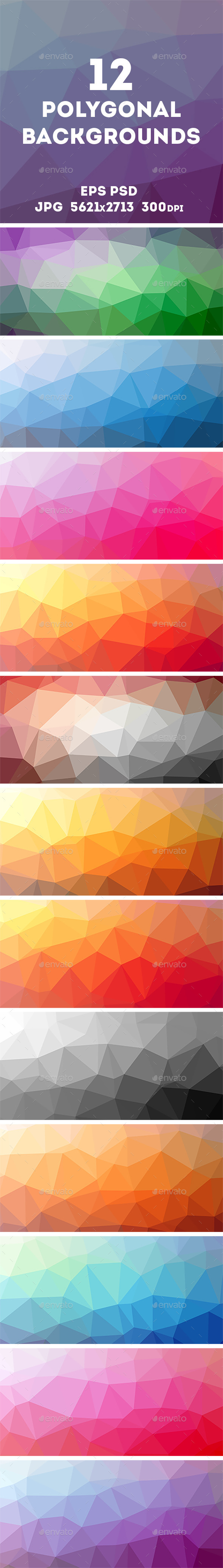 GraphicRiver 12 Polygonal Backgrounds 10414867 GraphicRiver 12 Polygonal Backgrounds 10414867