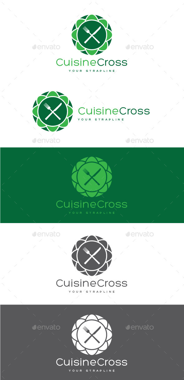 GraphicRiver Cuisine Cross Logo 10416091 GraphicRiver Cuisine Cross Logo 10416091