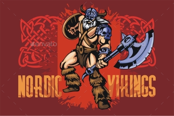 GraphicRiver Viking Warrior with Axe 10416264 GraphicRiver Viking Warrior with Axe 10416264