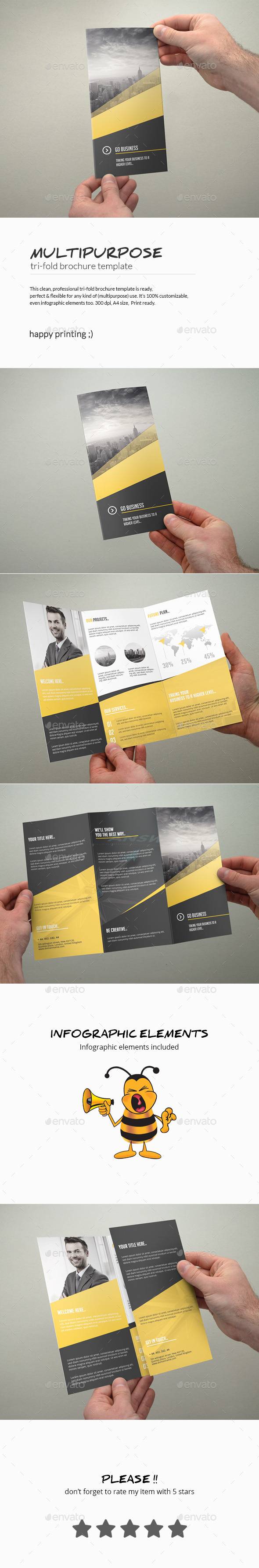 GraphicRiver Tri-Fold Brochure Multipurpose 10417422 GraphicRiver Tri-Fold Brochure Multipurpose 10417422