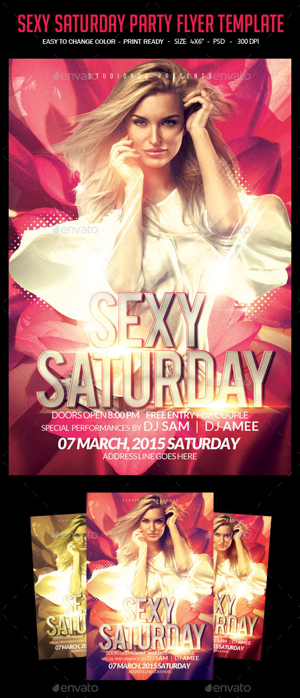 Sexy Saturday Party Flyer