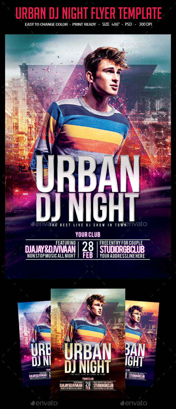 Urban DJ Night Flyer Template