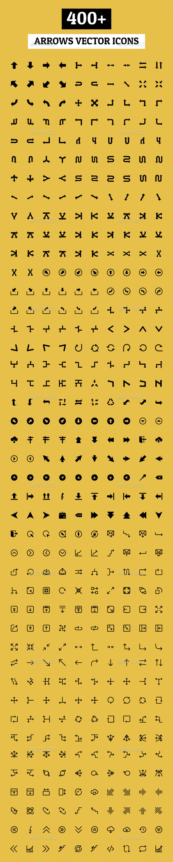 GraphicRiver 400& Arrows Vector Icons 10418975 GraphicRiver 400& Arrows Vector Icons 10418975