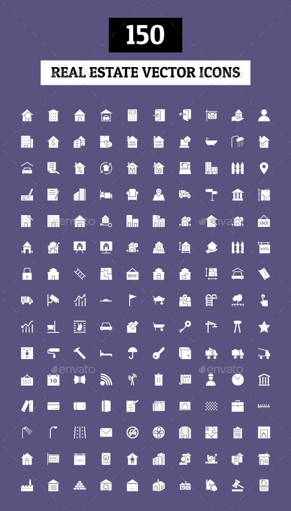 GraphicRiver 150 Real Estate Vector Icons 10419145 GraphicRiver 150 Real Estate Vector Icons 10419145
