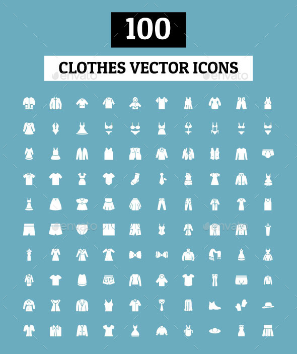 GraphicRiver 100 Clothes Vector Icons 10419445 GraphicRiver 100 Clothes Vector Icons 10419445