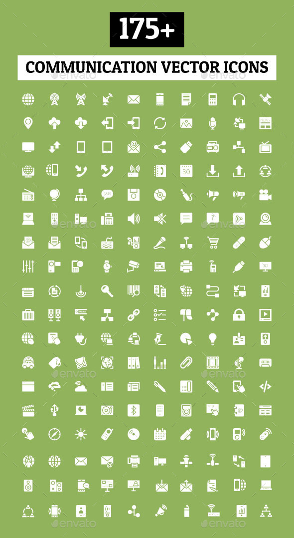 GraphicRiver 175& Communication Vector Icons 10419472 GraphicRiver 175& Communication Vector Icons 10419472
