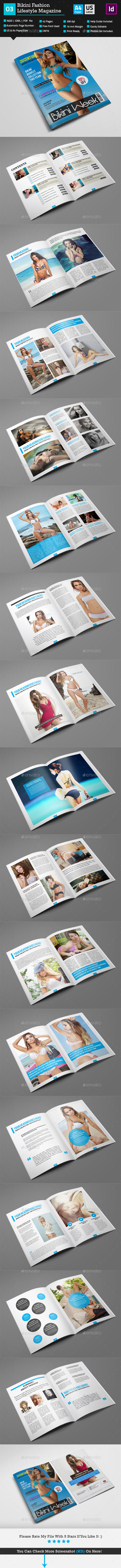 Bikini Lifestyle Magazine Template 03 (Magazines)