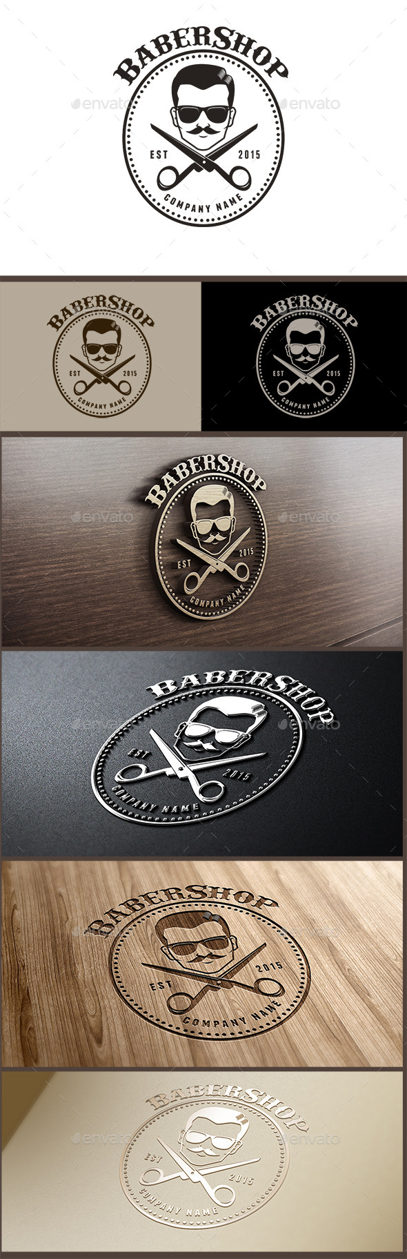 GraphicRiver Barbershop Logo 10396316 GraphicRiver Barbershop Logo 10396316