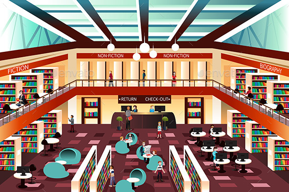 GraphicRiver Modern Looking Library 10425936 GraphicRiver Modern Looking Library 10425936