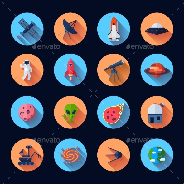 Space Icons Flat (Miscellaneous)