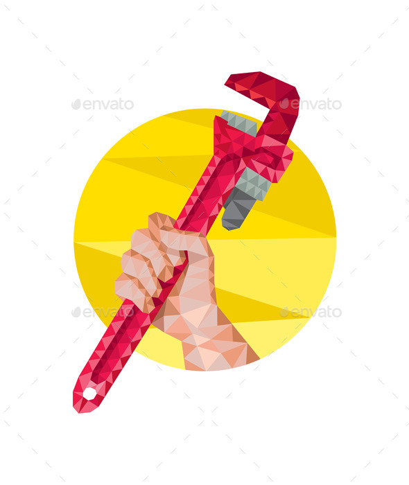 GraphicRiver Hand Holding Wrench Circle Low Polygon 10427561 GraphicRiver Hand Holding Wrench Circle Low Polygon 10427561
