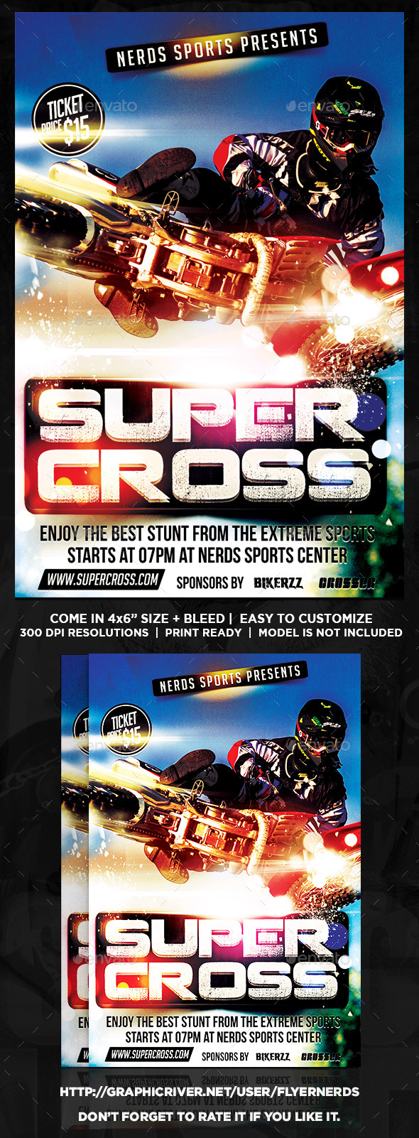 GraphicRiver SuperCross Championships Sports Flyer 10427910 GraphicRiver SuperCross Championships Sports Flyer 10427910